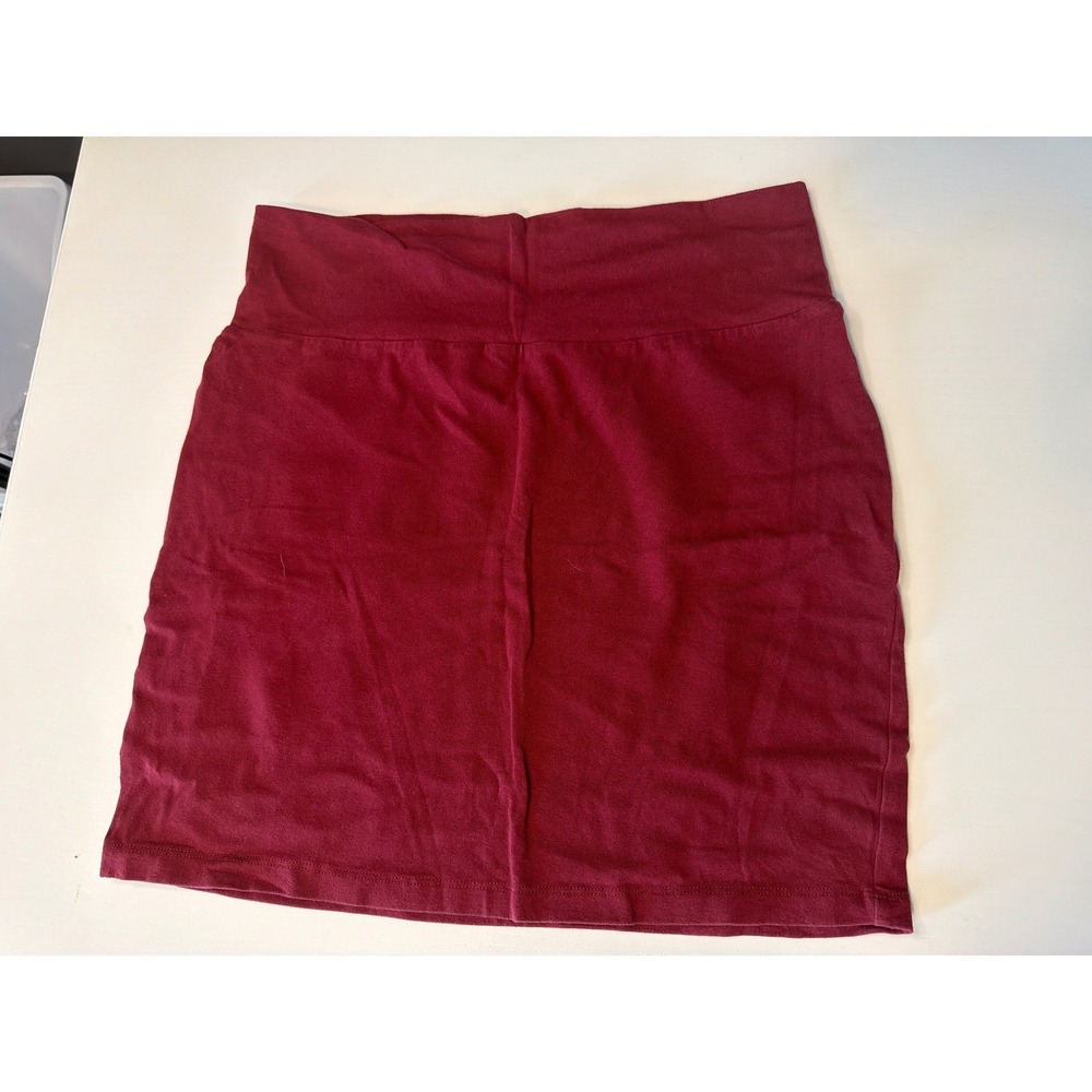 Charlotte Russe Burgundy Mini Skirt Bodycon Stretchy Jersey Knit Skirt Women Sm